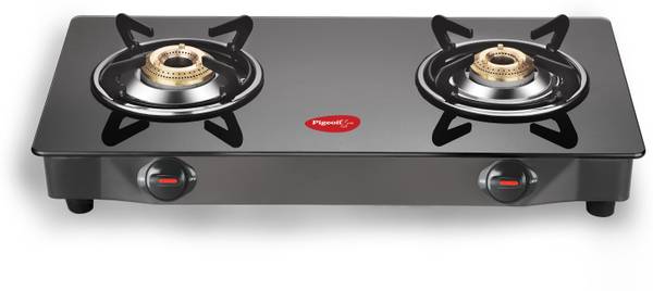 Pigeon Ayush BLK Glass Manual Gas Stove