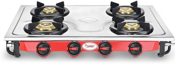 Prestige 40292 Sleek 4 Burner Stainless Steel Manual Gas Stove