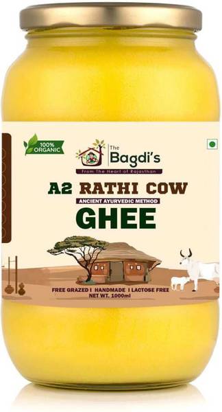 The Bagdis A2 Desi Rathi Cow Ghee | Hand-Churned Bilona | Pure & Healthy Ghee Glass Bottle