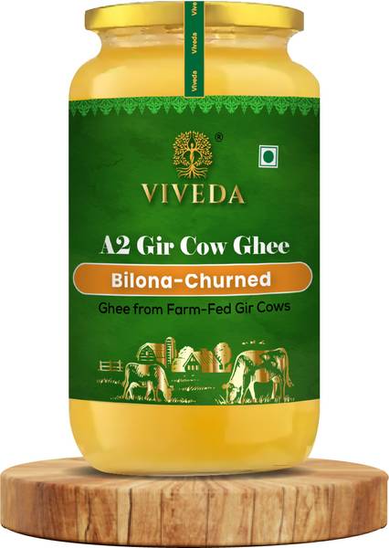 viveda A2 Pure Gir Cow Pure Ghee | Premium Traditional Organic Ghee| Immunity Booster Glass Bottle
