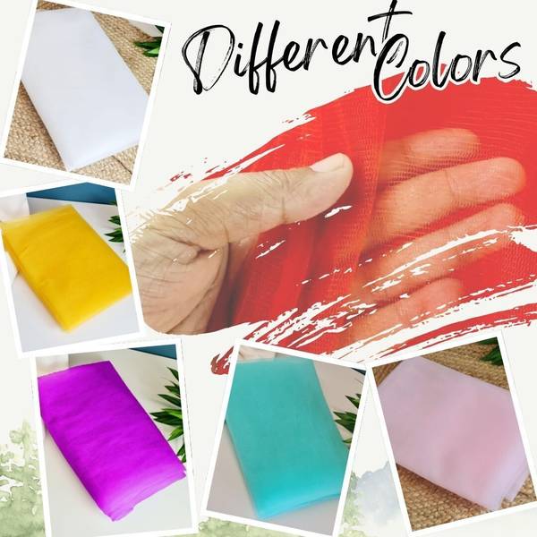 prajna 5 Meter Multi Purpose Net Cloth for Decoration, for Parties,Packing PLAIN fabric Gift Wrapper