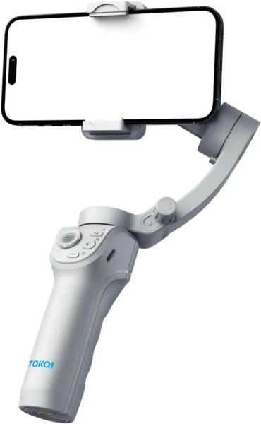 Omexcart 3 Axis with Wide Angle and AI Face Advantage Tracker warm color LED light 3 Axis Gimbal for Mobile