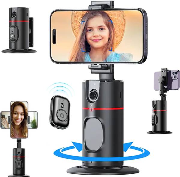 ARKZO Auto Face Tracking Tripod - 360 Rotation Auto Tracking Phone Holder, Recording Single Gimbal for Mobile