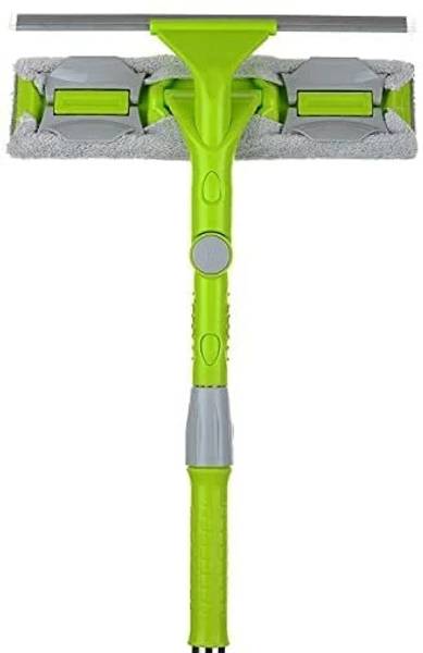 JJDENTERPRISE Window Glass Cleaner for Solar Panel Window Cleaner Cleaning Brush(Multicolor) Microfibre Wet and Dry Brush