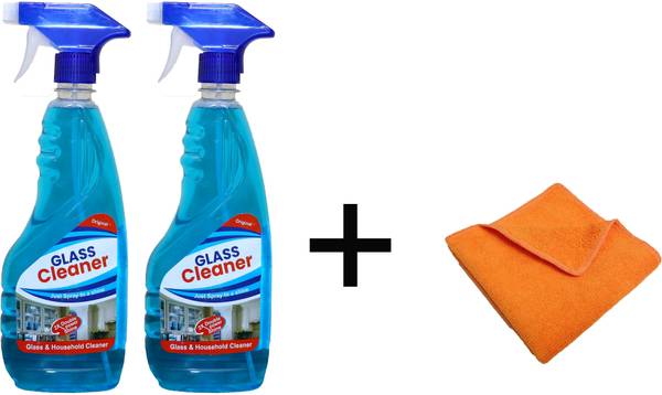 hydesh 2X Double Power Shine Glass & Household Cleaner With Cleaning Cloth