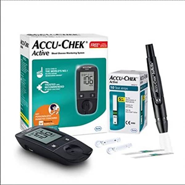 AccuSure Accu Chek Active Blood Gluco Meter Glucometer