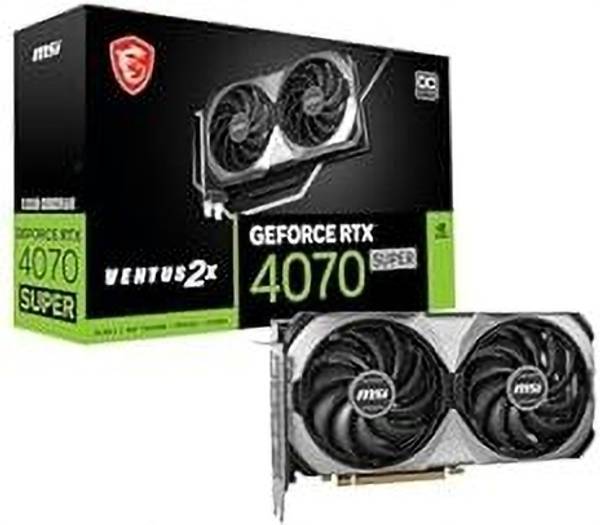 MSI GeForce RTX 4070 SUPER 12G VENTUS 2X WHITE OC GDDR6 12 GB NVIDIA Chipset 192 bit 2520 MHz Graphics Card