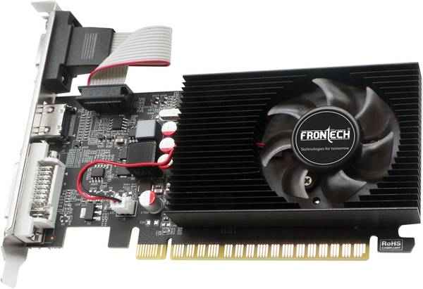 FRONTECH NVIDIA GT 730 Graphics Card | 64 Bits PCIe 2.0 | High Efficiency-Gaming Card 4 GB DDR3 Graphics Card