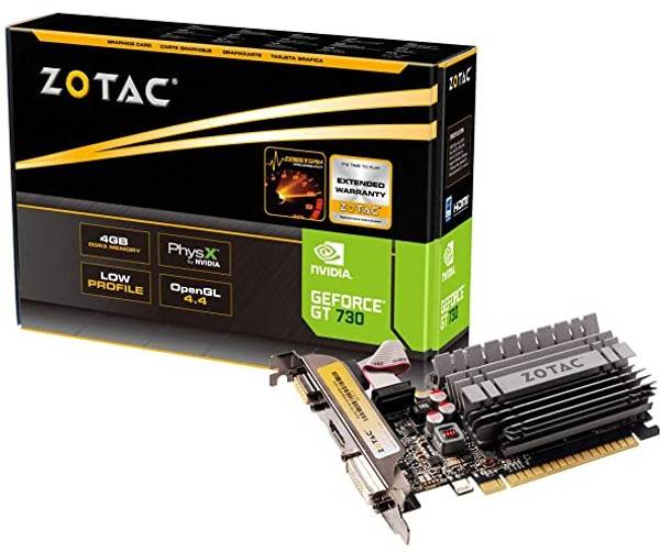 ZOTAC NVIDIA GeForce GT 730 4GB Zone Edition 4 GB DDR3 Graphics Card