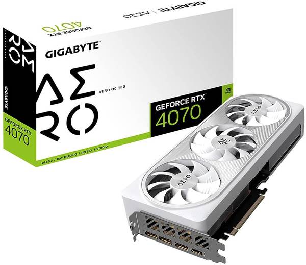 GIGABYTE NVIDIA RTX 4070 AERO OC 12GB GV-N4070AERO OC-12GD 12 GB GDDR6X Graphics Card