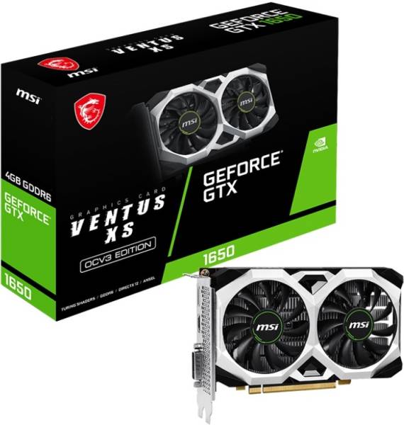 MSI NVIDIA GeForce GTX 1650 D6 VENTUS XS OCV3 4 GB GDDR6 Graphics Card