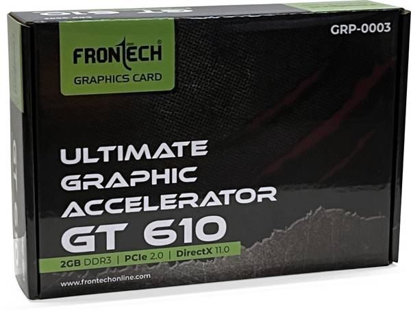 Frontech NVIDIA GT 610 Graphics Card with 64 Bits PCIe 2.0, High Efficiency 2 GB DDR3 Graphics Card