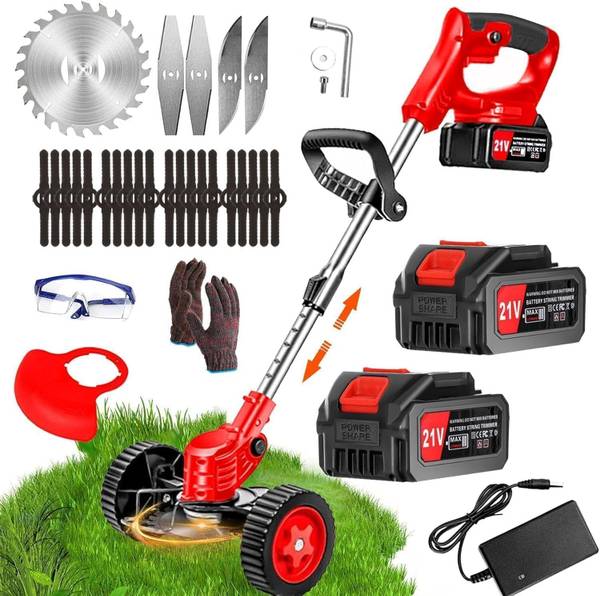 SHOPOGENIX Grass Machine Lawn Set 48v Betteries Cordless Machine Edger for Garden, String Cordless Grass Trimmer
