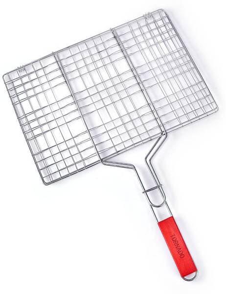 Freshome Mild Steel 54cm x 38cm 520gm BBQ Tandoor Grill Net Glider Rack Grill