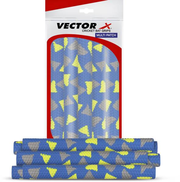 VECTOR X Cricket Bat Grip Handle Multi Color Patches Extra Tacky Cricket Grip Ultra Tacky