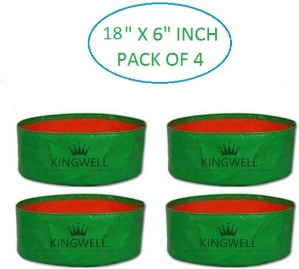 Kingwell 18"x6" Inch Pack of 4 Grow bags for vegetable , fruit & plant Gardening Grow Bag