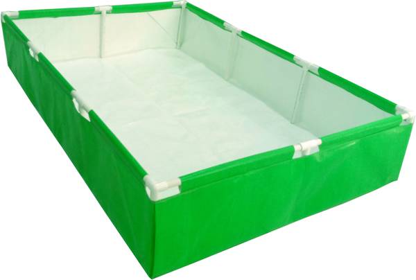 GARDECO HDPE 450 GSM UV Stabilized Azolla Bed with PVC Pipe Support (6x4x1-Feet) Grow Bag