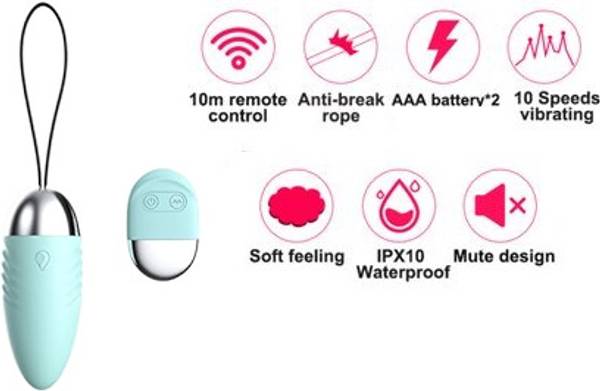 LABRADOR INDIA Wireless premium vib massager with remote 10 vibration modes for women or girls