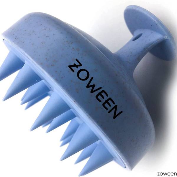 zoween Silicone Bristle Scalp Massager | Exfoliate, Dandruff Control & Hair Growth