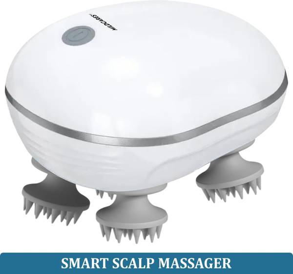 Mildcares Smart Head Massager | Rechargeable, Compact & 4D Rotating Relaxation Tool Nodes for Hair Growth Relaxation, Stress Relief Electric Head Mass...