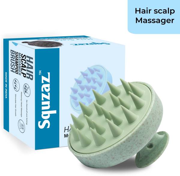 Squzaz Scrubber Exfoliator for Dandruff Itchy Flaky Scalp, Works for Wet and Dry Hair