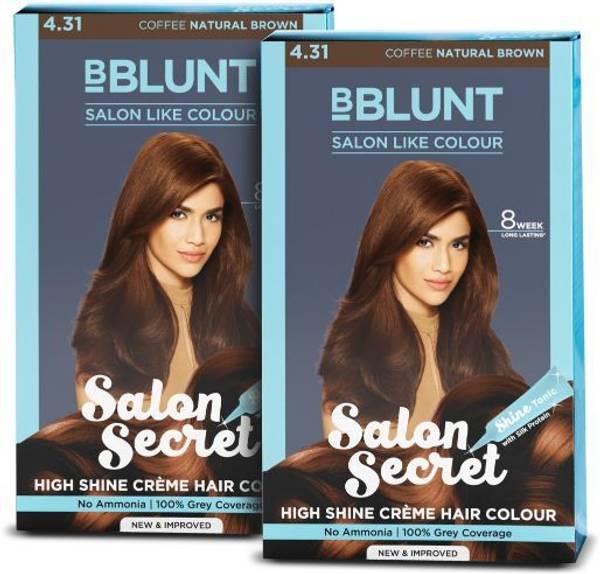 BBlunt Salon Secret High Shine Crme Hair Colour- Coffee Natural Brown , Coffee Natural Brown