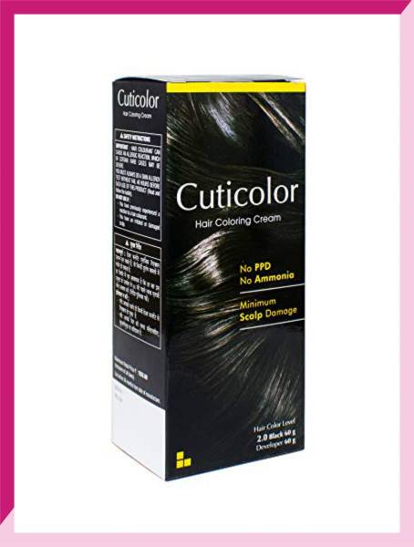 Cuticolor Dark Black Hair Color Hair Dye color _ 2.0 , Black