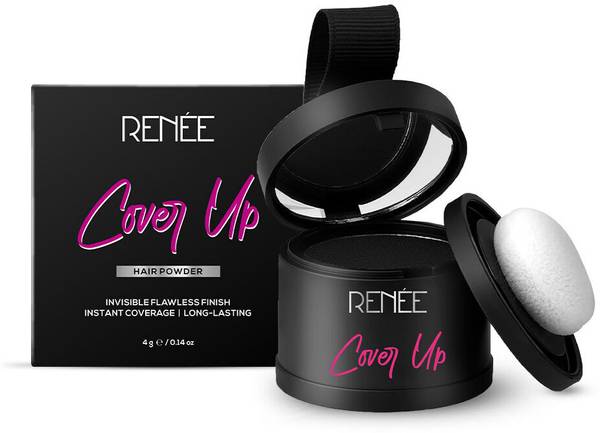 Renee Cover-Up Hair Powder, Helps Cover Grey Roots & Bald Spots Instantly Pigmented 4g , Black