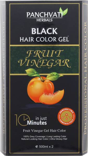 panchvati Fruit Vinegar Hair Color Gel, Ammonia Free (500ml x 2) , Black