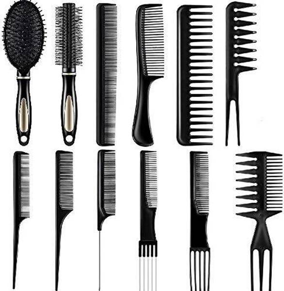 Fairyfirst 12 Pieces Hair Brush Comb Set Paddle Hair Brush De-tangling Brush Hair Styling