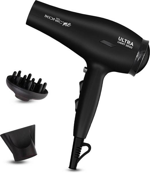 Ikonic Professional Ultra Light 2000 | 2 Speed & 3 Heat Settings with Cool Shot | Sonic Technology Hair Dryer