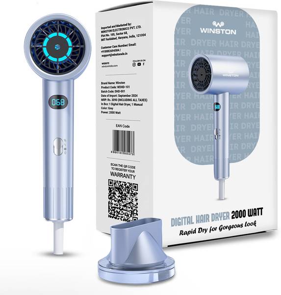 Winston Digital Hair Dryer for Men and Women - Hair Dryer