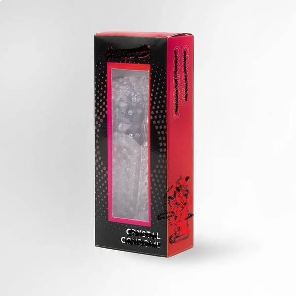 BINZIA FESMN WHITE DOTTED NIRODH SILICONE REUSABLE & WASHABLE CRYSTAL SILICONE NIRODH Hair Extension