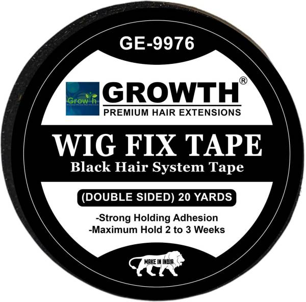 GROWTH Black Wig Double Sided Tape for Extension 1 inch*20 meter (pack of 1) Hair Extension