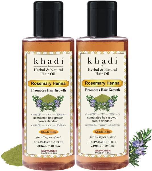 Satvayush Khadi Rosemary Henna Hair Growth Oil SLSParaben and