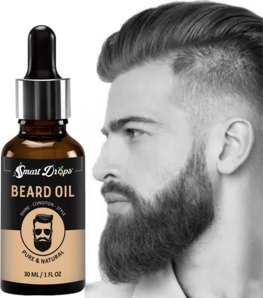 smartdrops Beard Oil With Natural Ingredients & Non-Sticky Beard Growth Hair Oil