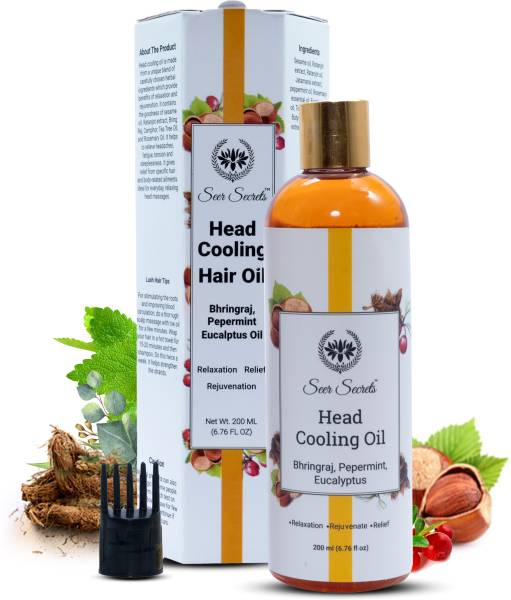 Seer Secrets Head Cooling Oil Bhringraj, Peppermint, Eucalyptus oil Hair Oil