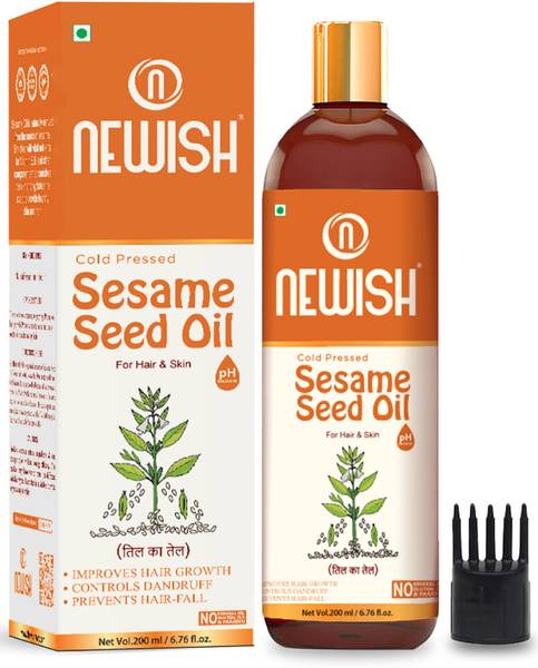 NEWISH Cold Sesame oil for Hair, Skin and Massage (Til Ka Tel) Hair Oil