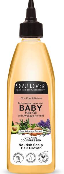 Soulflower Rosemary Lavender Baby | Nourishes Hair Roots & Improves Scalp Health | Hair Oil
