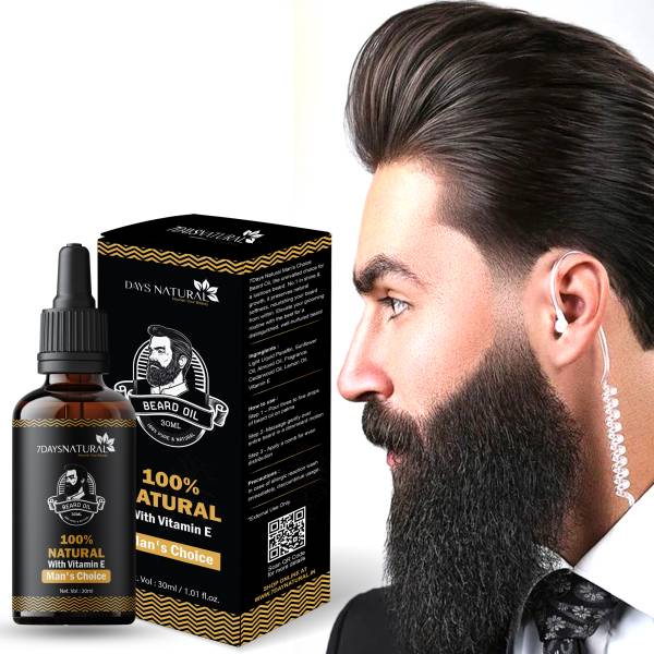 7 Days Natural Beard Growth oil Men choice Beard smooth shine Hair Oil