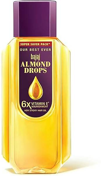 BAJAJ Drops Hair Oil, 6X Vitam1in E Light and Non-Sticky, Hair Fall Control 650ML Hair Oil
