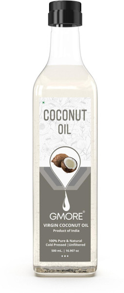Gmore Extra Virgin Coconut - 100% Pure & Natural - Cold Pressed - For Skin, Massage Hair Oil