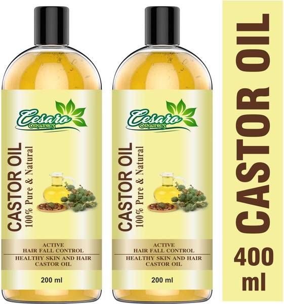 Cesaro Organics Cold-Pressed, 100% Pure Castor Oil - Moisturizing & Healing, For Skin & Hair Oil