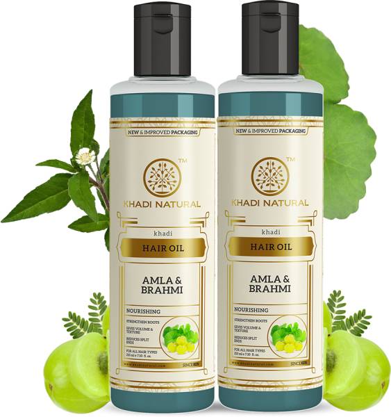 KHADI NATURAL Amla & Brahmi Hair Oil (Pack of 2) Hair Oil