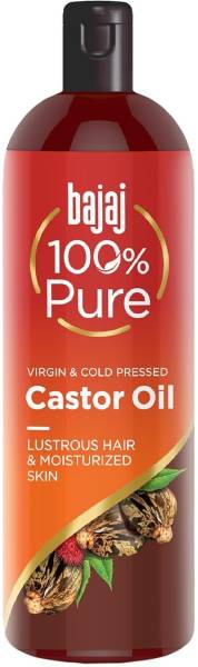 BAJAJ 100% Pure Virgin & Cold Pressed Castor Oil 200ml Hair Oil