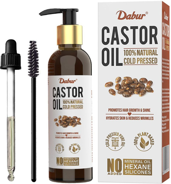 Dabur 100% Natural Cold Pressed Castor Oil Hair Oil