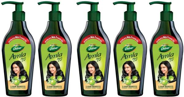 Dabur AMLA HAIR OIL 550 ML (Pack of 5) Hair Oil