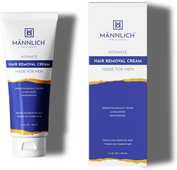 Mannlich Intimate/Private Hair Removal Cream for Men for Unwanted Coarse Pubic Hair Cream