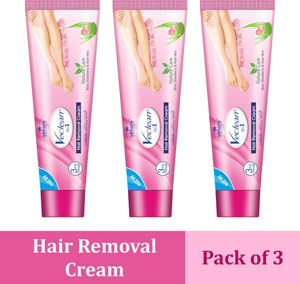 VETONI VECLEAN NO.1 Hair Removal Rose Tube(pack of 3) 150gm Cream