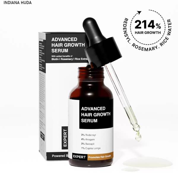 INDIANA HUDA Biotin-Infused Hair Serum with Rosemary & Rice Extract  30ml